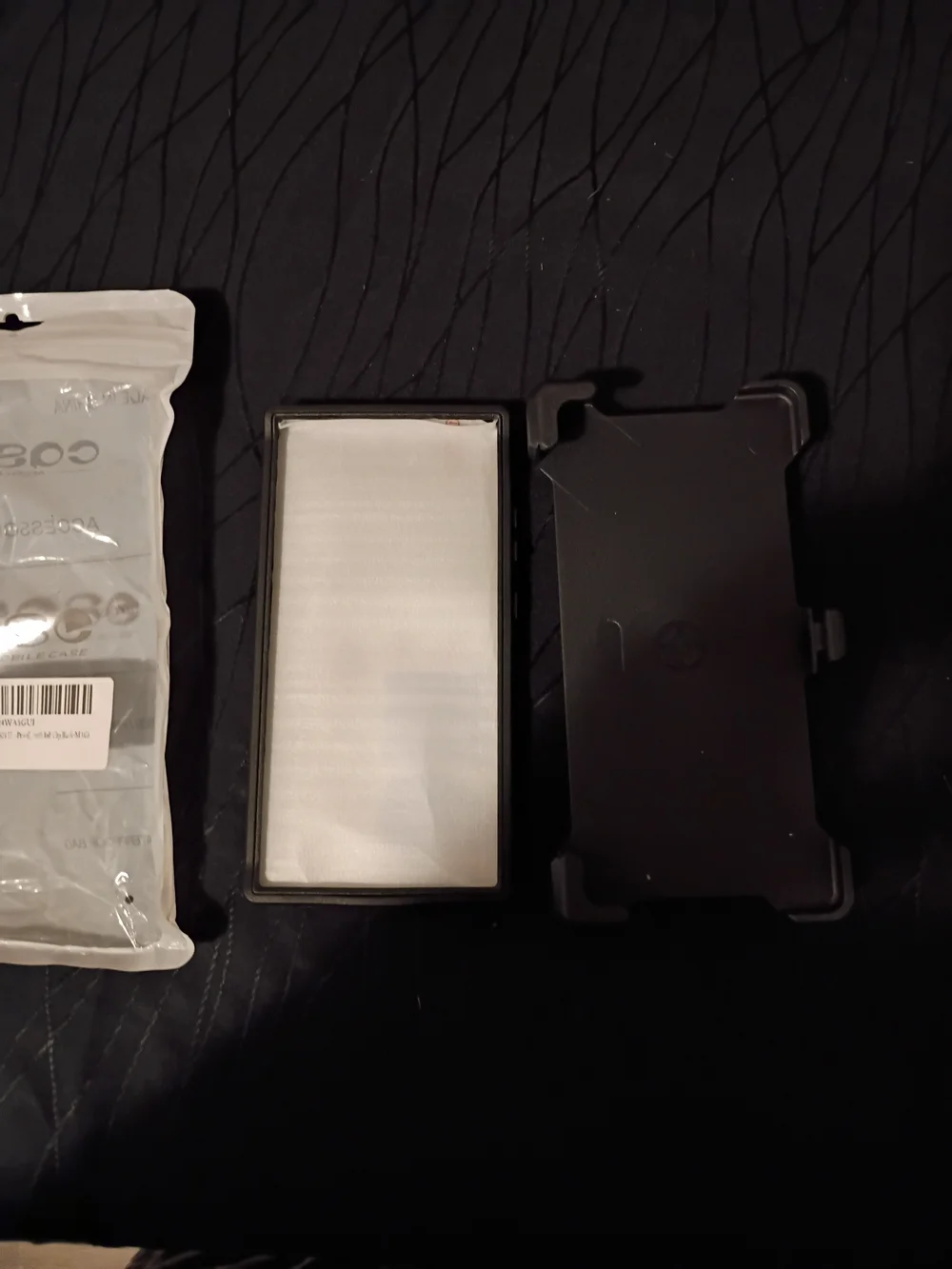 Galaxy S24 Black Phone Case with Belt Clip and Magnetic Ring